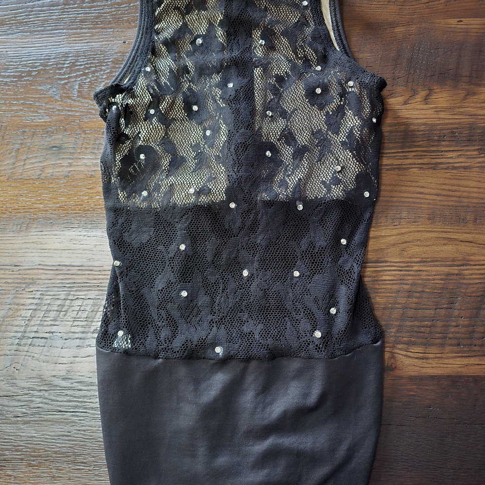 Natalie Dancewear Black Lace Ladies Small Bodysuit Worn Once Can wear anytime!!!